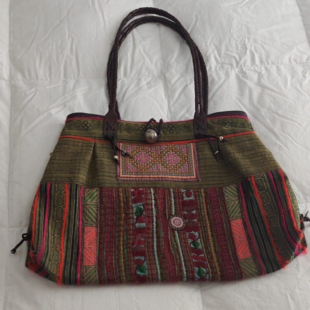 Hmong Vintage Bohemian Textile Handbag
